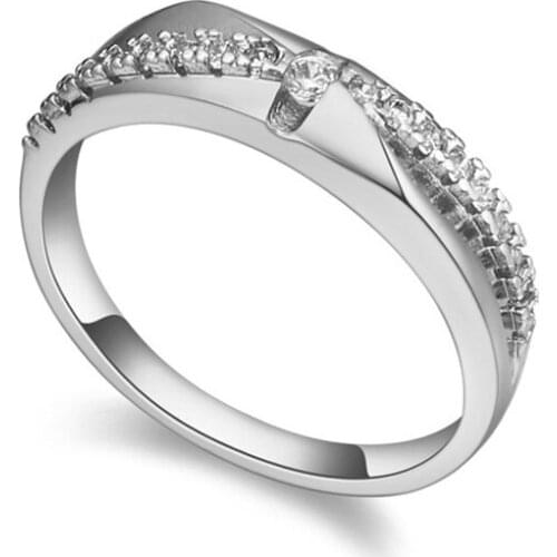 TRACYSWING Real Austrian Crystals Brand AAA Zirconia Micro Inlays Fashion Ring for women New Geometric Th-109039