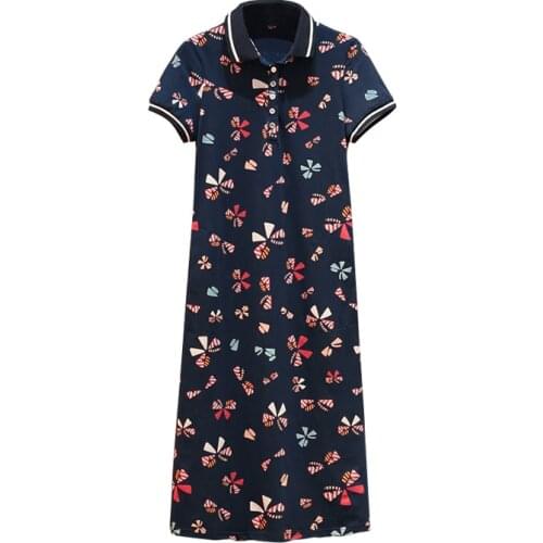 2021 New Summer Women Plus Size L-4XL Loose Dress Fashion Cute Print Cotton Short Sleeve Long T-shirt Dress