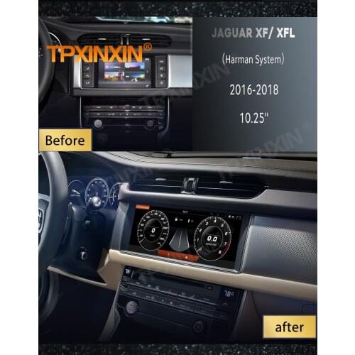 10.25 Inch 64G Android 10 Player For Jaguar XF XFL 2016 2017 2018 CAR GPS Navigation Radio Receiver Auto Audio Stereo Head Unit