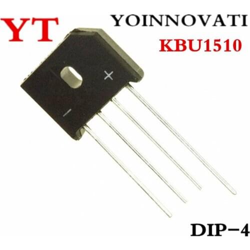 10pcs/lot KBU1510(15A, 1000V). bridge rectifier. DIP-4 DIODE Best quality