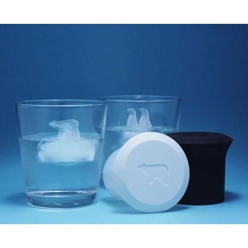 2pc Silicone Ice Cube Mold Penguin Polar Bear Popsicle Molds Silicone Ice Cube Tray Ice Cube Maker Ice Trays Kichen Accessories