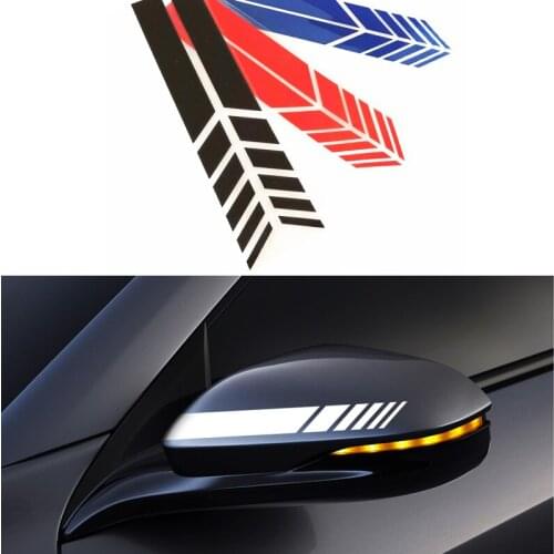 2pcs Rear View Mirror Stickers Car Styling for Ford Focus Fusion Escort Kuga Ecosport Fiesta Falcon EDGE/Explorer/EXPEDITION