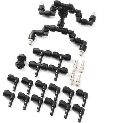 4-way Adjustable Universal 360° Rotation Atomization Fogger Nozzle Garden Irrigation Rainforest Tank Landscaping Nebulizer Kit