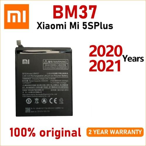 Xiao Mi New 100% Original 3800mAh BM37 Phone Battery For Xiaomi Mi 5S Plus MI5S Plus In Stock Batteries Bateria