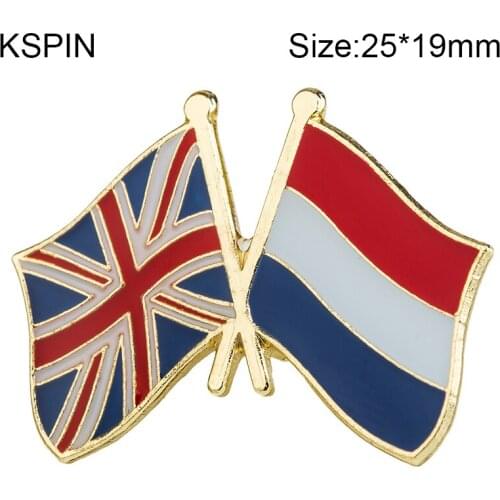 UK Netherland Flag Lapel Pin International Travel Pins Collections Flag Badge Flag Brooch National