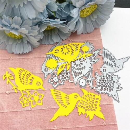 Flowers and birds DIY Scrapbooking Photo Album Paper Card Craft Cute Embossing Metal Cutting Dies Stencils Scrapbooking