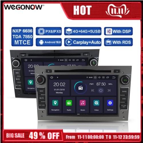 DSP PX6 IPS Android 10 4GB RAM 64GB Car DVD Player GPS Map Radio For Opel Zafira Vectra Antara Astra Combo Corsa Meriva Vivaro