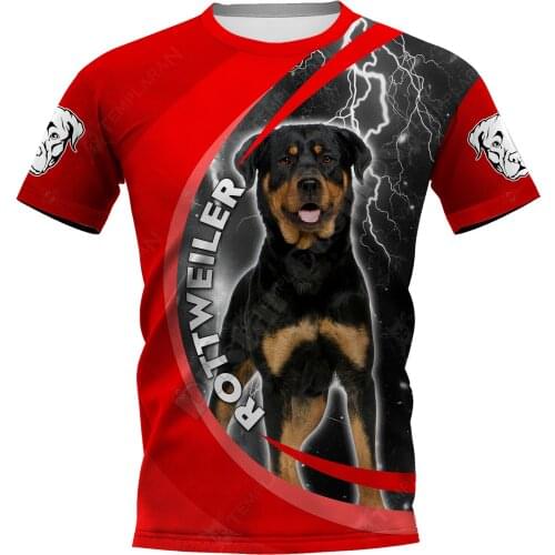 Rottweiler 3D Printed t shirts women for men Summer Casual Tees Short Sleeve T-shirts Short Sleeve Drop Shipping