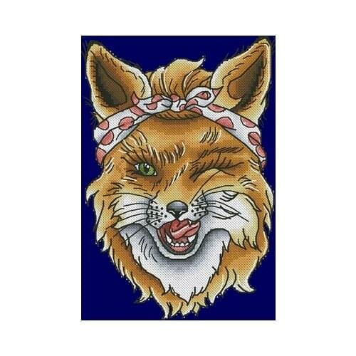 Ms. Fox Counted Cross Stitch 11CT 14CT 18CT DIY Chinese Cross Stitch Kits Embroidery Needlework Sets