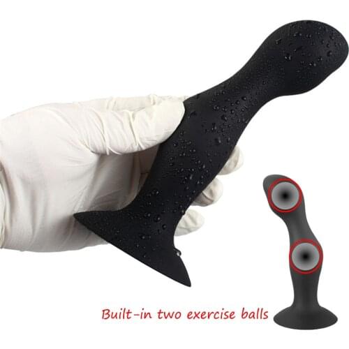 Beginner Butt Plug Metal Ball Inside Muscles Trainer Silicone Anal Beads Adult Games Vaginal Stimulator Dildo Sex Toy For Women