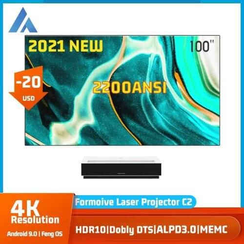 New Fengmi Formovie Laser Projector 4K Cinema 2 Ultra HD Smart Projector TV 2200ANSI Lumens WiFi Home Theater C2 Dolby Beamer