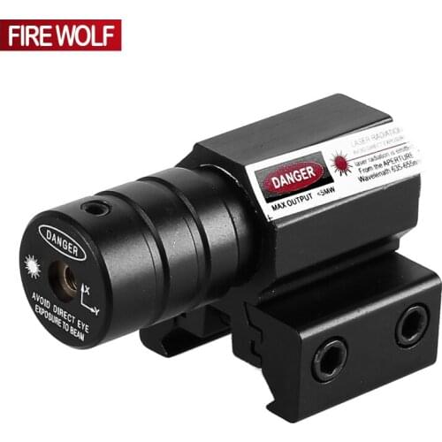 FIRE WOLF 650-100M Range 635-655nm Red Dot Laser Sight Pistol Adjustable 11mm 20mm Picatinny Rail Hunting Accessory