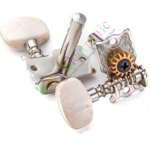 Wholesale and retail 10set Open Wood ballad guitar string twisting knob chord Single hole steel parts free shipping