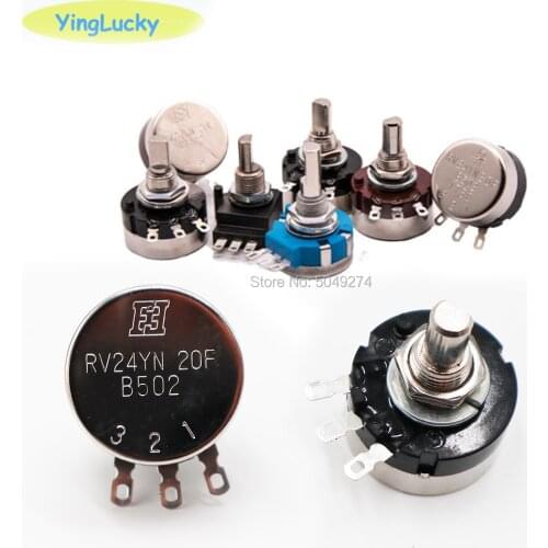 2pcs potentiometer round racing potentiometer accessories Arcade potentiometer game machine parts RVQ24YN03