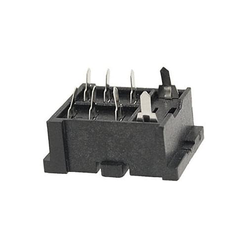 PTF08A 8 Soldering Pin Socket Black for LY2 JQX-13F/2Z