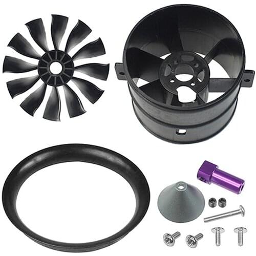 QX-MOTOR High Quality 70mm 12blades EDF Kit Ducted Fan EDF for Drone RC Brushless Motor For RC Airplane