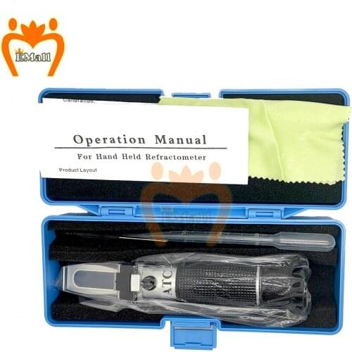 Handheld Refractometer Sugar Brix 0-10% 0-20% 0-32% Sugar Meter Refratometro with Box Tool Hydrometer Concentration Tester