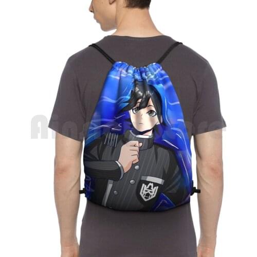 Shuichi Saihara Backpack Drawstring Bag Riding Climbing Gym Bag Danganronpa Dangan Ronpa Ndrv3 Shuichi Saihara Saihara