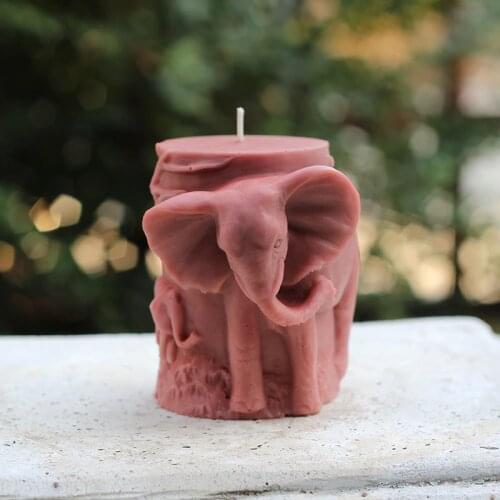 Nicole Silicone Candle Mold 3D Elephant Relief Design for Craft Handmade Soap Mould