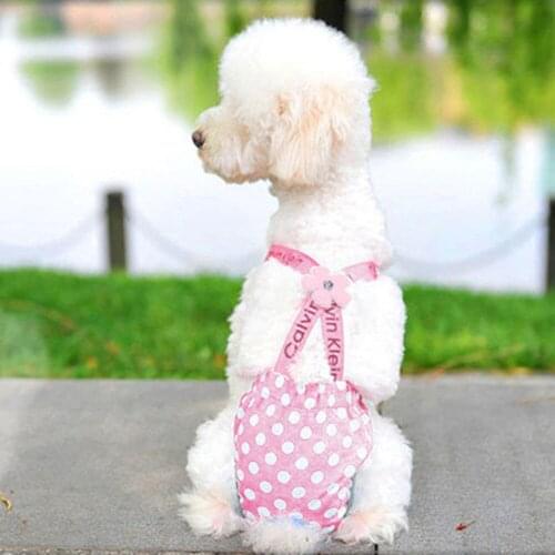 Cute Strap Physiological Pants Pet Dog Sanitary Shorts Washable Diaper Safety Menstruation Underwear Puppy Panties