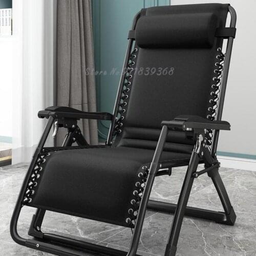 Recliner folding lunch break office siesta home lazy couch leisure backrest chair portable beach chair