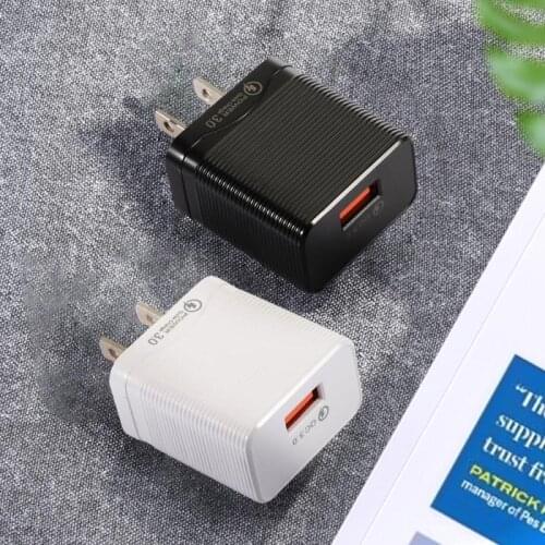 USB Quick Charge QC3.0 Charger For Iphone Mobile Phone Cable Fast Charging 5V3A UE US Plug For Samsung Charger Wall AC
