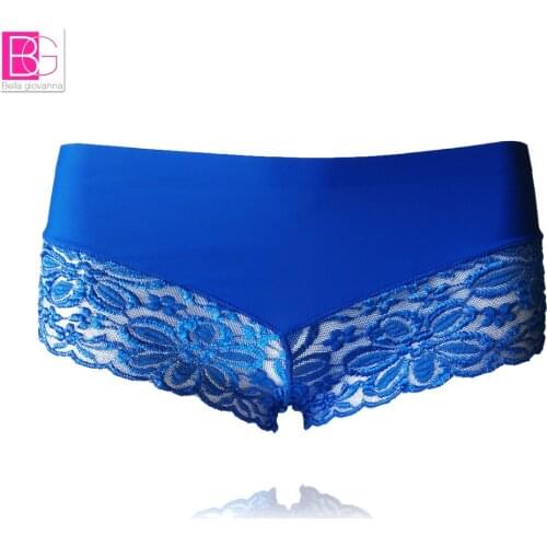 L'bellagiovanna Women\s Sexy Lace Panties Seamless Cotton Breathable Panty Hollow Briefs Plus Size Girl Brand Underwear 9002
