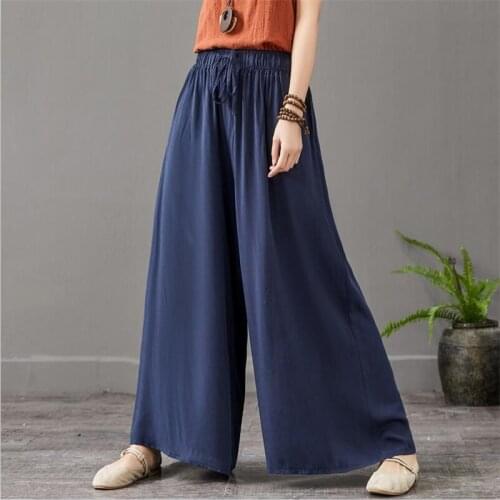 Women Streetwear Oversized Pants 2021 Summer Casual Loose Thin Knit Trousers Harajuka Wide Leg Pants Pantalon