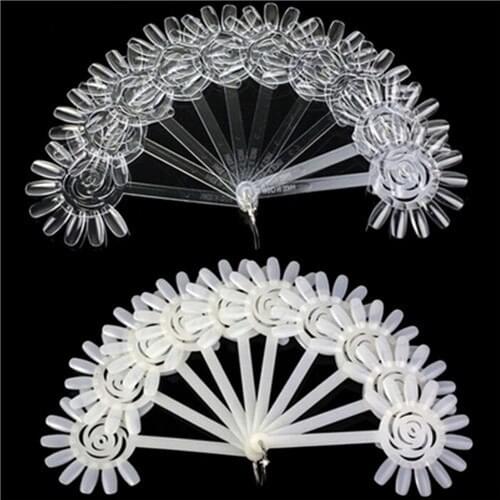 120 Tips Natural Sunflower Nail Polish Display Sticks with Ring Nail Art Display Color Chart Ring Holder hot sale