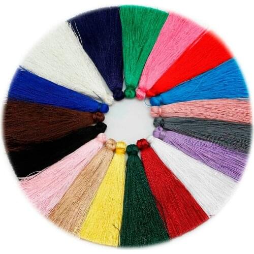 2pcs Polyester 65mm Silk Tassels Fringe Mix 19 Colors Pick Tassels Hanging Curtains for Sewing Garment Home Decoration Ornament