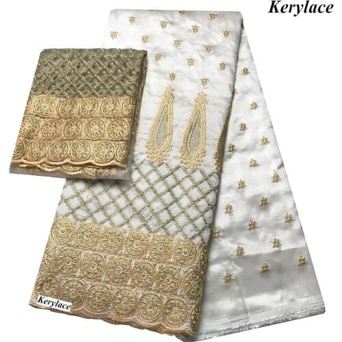 5 Yards Men/Women African Tulle White Swiss Voile Lace High Quality George Lace Fabric 6 Colors Net Cloth Raw Silk KRL-92371