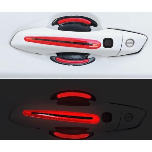 Car Door handle Reflective Sticker For kia sportage rio 3 4 sorento picanto niro ceed optima cerato armrest soul k5 forte K2 K3