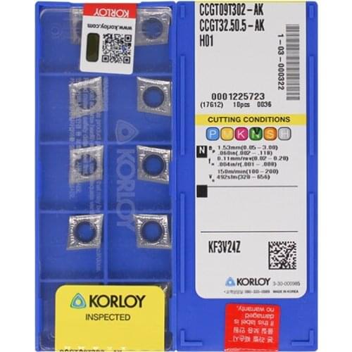 CCGT09T302-AK H01 10pcs Original Korea KORLOY Cutting Tool