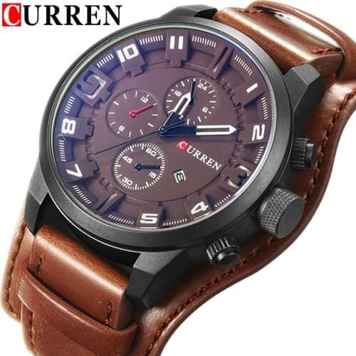 Relogio Masculino CURREN Watch Men Waterproof Calendar Sport Military Male Clock Top Brand Luxury Big Dial Man Wristwatch 8225