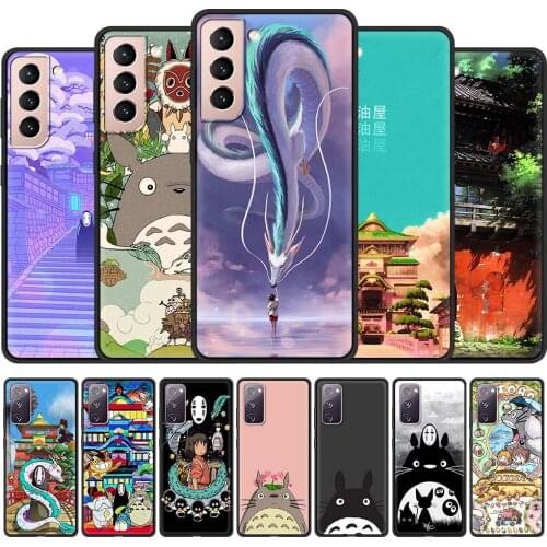 Studio Ghibli Spirited Totoro Cell Phone Case for Samsung Galaxy S21 S20 FE Note 20 Ultra S10 Lite S9 Plus S8 S10e Cover Coque