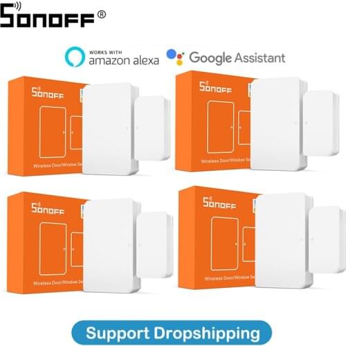 Sonoff Zigbee Door Window Sensor Interruptor eWelink APP Open / Closed Detectors Remote Control Work With Google Home Alexa