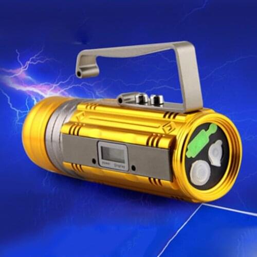 DHL/Fedex 40PCS Tyrant Gold Digital Charging Three Light Sources Multifunction Fishing Lamp 10w Blue Light Night Fishing Lamp