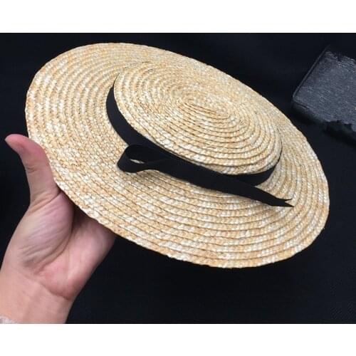 Elegant and fashionable straw hat French aristocrat bowknot straw hats stage