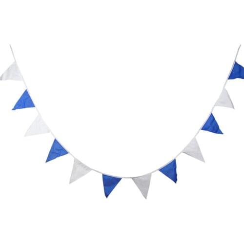 8M Flags Blue white red Bunting Garland Wedding Banners Flags Birthday Banner Baby Shower Decoration Birthday Party Supplies