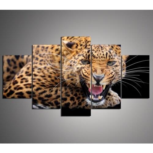 Canvas painting leopard painting of wall art, modern home decor for living room, bedroom prints and posters