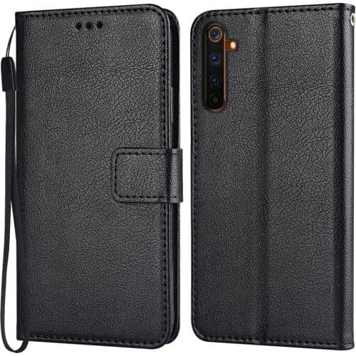 Flip Leather Case for Realme 6 Pro Case Classic Wallet Phone Case for Realme 6 Pro Funda on 6 Pro Back Cover Soft Coque