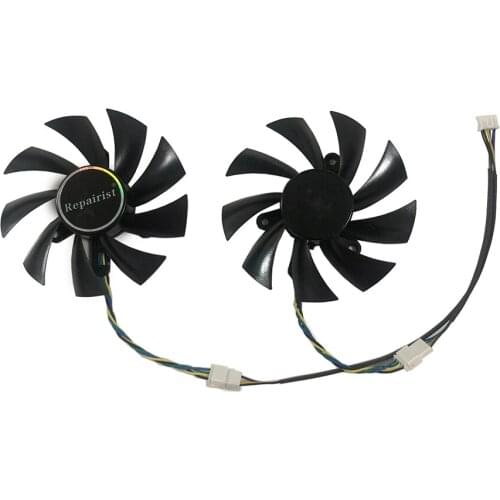 2 Pcs/Set PLA09215B12H RX580 RX590 GPU Cooler For Radeon PowerColor AXRX 590/580 8GBD5 Video Card As Replacement