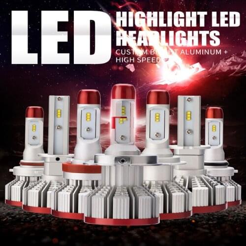 LDDCZENGHUITEC H4 H7 H13 H11 H1 9005 9006 H3 9004 9007 9012 COB LED Headlight 64W 6000LM Car LED Headlights Bulb Fog Light 6500K
