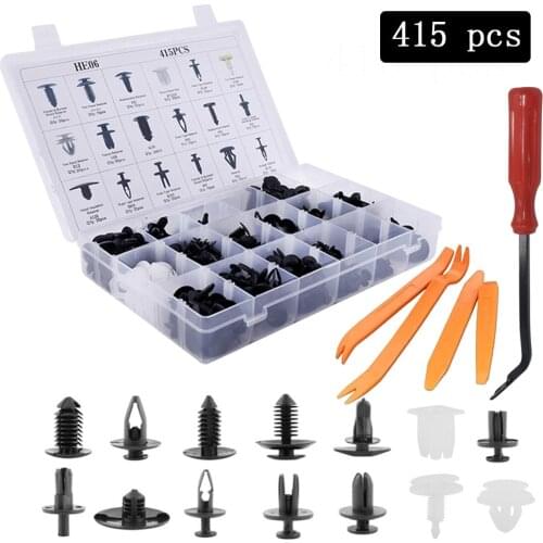 LISIDIC 415 pcs Car Door Panel Lining Bumper Door Buckle Retainer Clips for ford mondeo mk4 fiesta st Auto Accessories