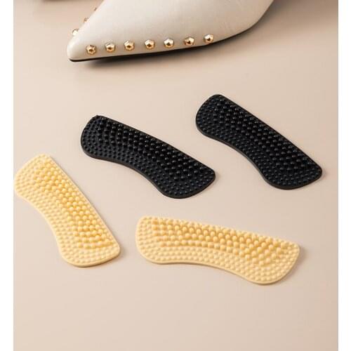 Soft Silicone Shoe Insoles Heel Stickers Thickened Anti-slip Wear-resistant Foot Heel Posts Half Yard Pad Fit Massage Foot