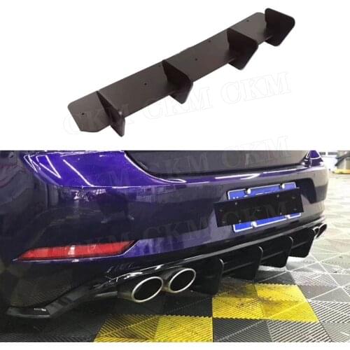 Rear Lip diffuser Trim Cover For Volkswagen VW Golf VII MK7 7.5 MK75 R Fins Shark Style ABS Bumper Protector Car Styling