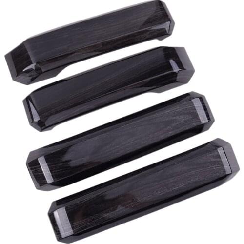 1 Set Car Wood Grain Inner Interior Door Handle Covers Trims ABS Black Fit For Ford F150 2015 2016 2017 2018 2019