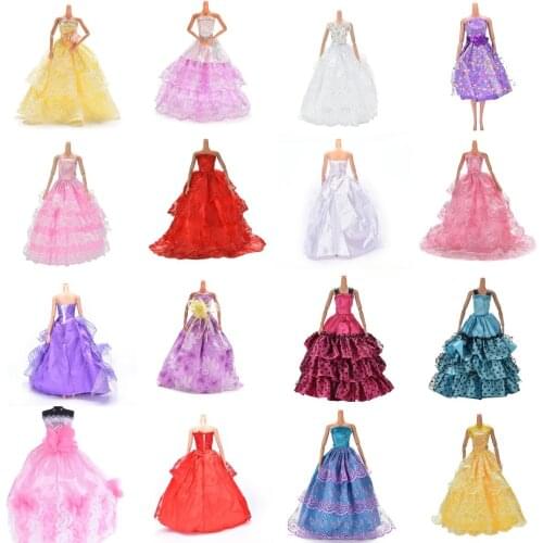 2021 New Elegant Multi Layers Wedding Lace Dress For Doll Luxury Floral Doll Dress Clothes Clothing Dolls Hat Accessories