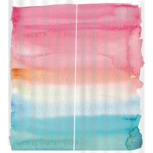 Original Oil Painting Rainbow Color Shower Curtains For Living room bedroom windwo curtains Home Decor
