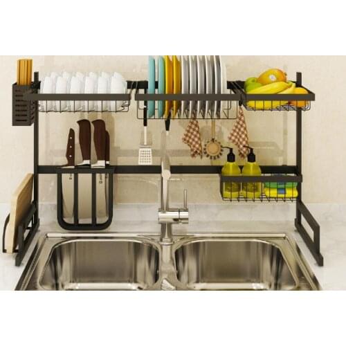 Stainless steel kitchen goods rack air bowl gutters rack put dishes li shui rack kitchenware supplies shelves sink shelves